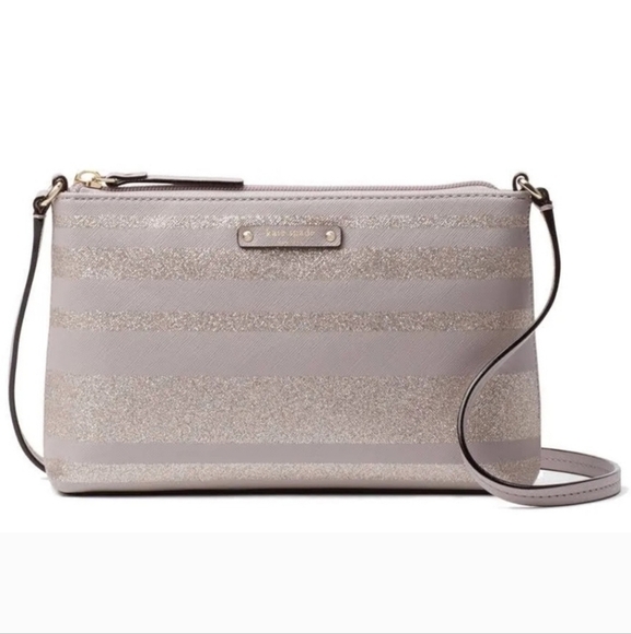 Kate Spade Haven Lane Ramey Lilac Glitter Crossbody $149 Retail EUC - Picture 1 of 14